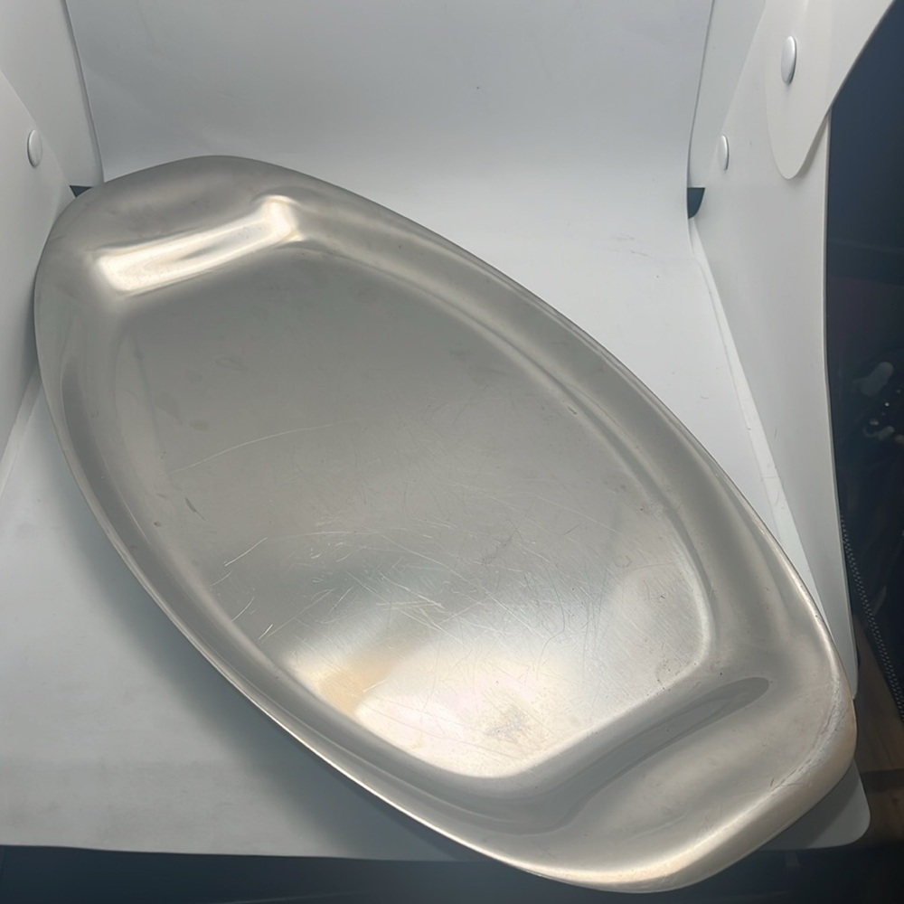 Vintage Cromargan serving tray 17” by 8.5”